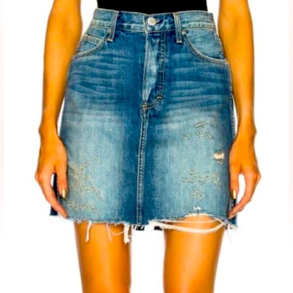 NWOT AMO 'Gemma' Denim Jean Mini Skirt - Size 28